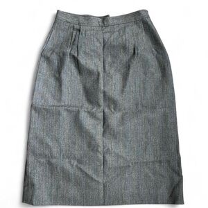 Vintage Grey Wool Pencil Skirt
